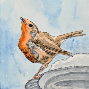 Christmas Card: Robin